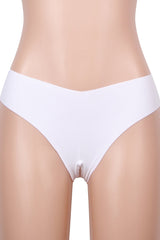 White Crotchless Lace Back Panties