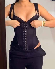 Waist Trainer Vest for Women,Zipper Corset Body Shaper for Tummy Control