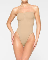 Strapless Seamless Tummy Control Butt Lifting Thong Bodysuit