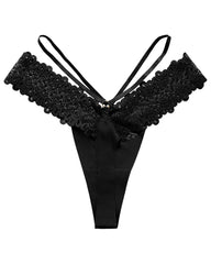 French lace stitching thin strap sexy thong