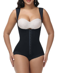 Curvy-Faja Button Down Bodysuit Shapewear - Tummy Control Thong Bodysuit with Snap Closure