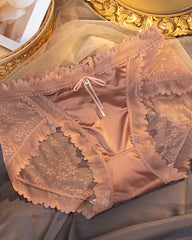 Mid-rise Sexy Satin Lace Briefs