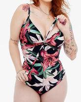 Printed Bow Double Layer Body Shaper