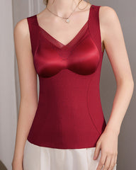 Gathered Upper Breast-Holding Warm Shaping Vest