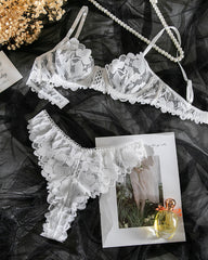 Lace Beautiful Floral Hollow Sexy Lingerie Set