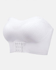 Full Support Non-Slip Convertible Bandeau Bra, Women Gathering Plus Size Push Up Strapless Bra