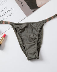 Sexy V-Shaped Metallic Ice Silk Panties