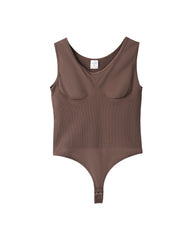 Seamless Hip-Lifting Body Shaping Tummy-Controlling T-String Bodysuit