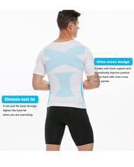 Men's Short-Sleeved Tummy Control Bottoming Body-Shaping Garment
