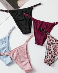 Sexy V-Shaped Metallic Ice Silk Panties