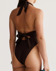 Halter Neck Backless Swimsuit