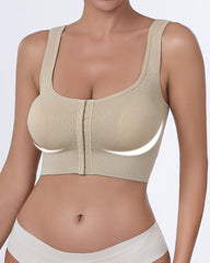 Front-Button Sports Bra Without Steel Ring For Women