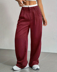 Simple Drape Loose Straight Pants