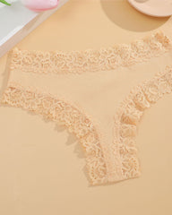 Sexy mid-rise ribbed cotton briefs