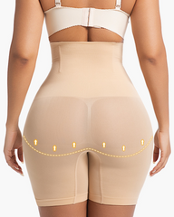 Women's High-Waisted Slim-Fit Shorts Seamless High-Waisted Hip-Lifting Waist-Cinching Tummy-Control Pants