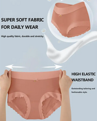Seamless Mid-Waist High-Stretch Ice Silk Skin-Friendly Underwear