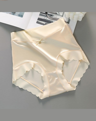 Seamless Mid-Waist High-Stretch Ice Silk Skin-Friendly Underwear