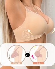 Seamless V-Neck Push-Up Bra
