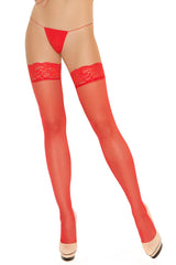Red Sweet & Sexy Lace Top Stocking