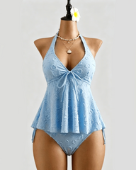 Halter Tie Ruffle Two-Piece Swimsuit
