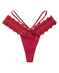 French lace stitching thin strap sexy thong