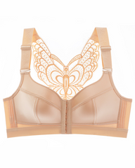 Front-Fastening Wire-Free Push-Up Anti-Sagging Butterfly Back Bra