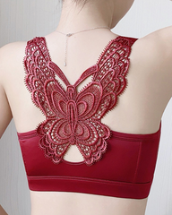 Front-Fastening Wire-Free Push-Up Anti-Sagging Butterfly Back Bra