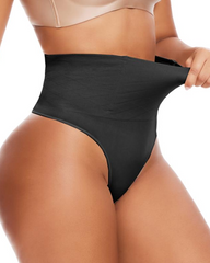 High-Waisted Seamless Thong Underwear With Steel Frame And Hip Lift