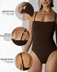 High-Elasticity High-Waisted Tummy-Control Bodysuit