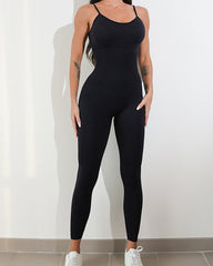 Seamless One-Piece High-Elastic Yoga Butt Lifting Fitness Jumpsuit