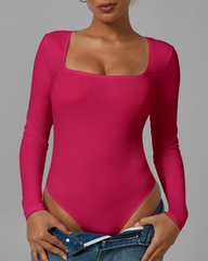 Square Neck High-Elastic Quick-Drying Sports Bodysuit
