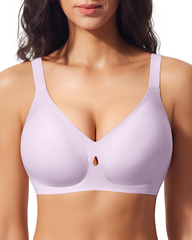 V Neck Jelly Wire Free Water Drop Push Up Bra