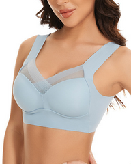 Ice Silk Seamless Wire-Free Push-Up Sports Bra