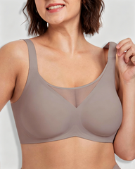 Jelly Wire-Free Mesh Seamless Support Bra