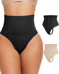 High-Waisted Seamless Thong Underwear With Steel Frame And Hip Lift