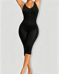 Seamless Tummy & Waist Control Knee-Length Bodysuit with Butt Lifter
