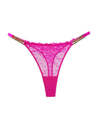 Sexy Rhinestone Metal Chain Women's Thong