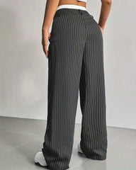 Simple Drape Loose Straight Pants