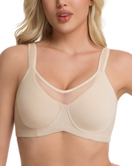 Underwired Unpadded Full-Coverage Bra With Wide Shoulder Straps