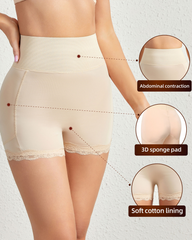 Breathable Tummy-Flattening Hip-Enhancing And Shaping Shorts With Padding