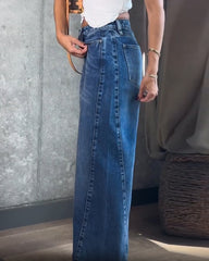 3D Tummy Control High Waisted Washed Jeans for Women - Curvy Fit