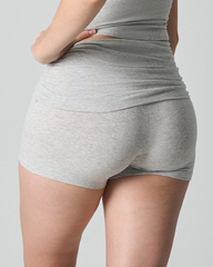 High Waist Ruched Fold-Over Yoga Biker Shorts