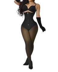 Women Waist Trainer Corset Zipper Hook Shapewear Double Control Body Shaper Tummy Waist Cincher