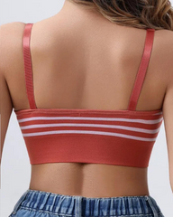 Adjustable Shoulder Straps Seamless Double-Layer Soft Support Nursing Bra