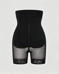 High Waist Hook & Eye Zipper Butt Lifter Shapewear Shorts