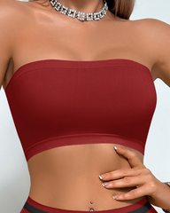 Casual Comfortable Strapless Seamless Breathable Bandeau Top