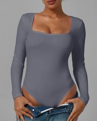 Square Neck High-Elastic Quick-Drying Sports Bodysuit