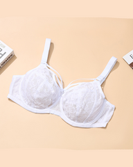 Lace Anti-Sagging Supportive Breathable Full-Cup Bra