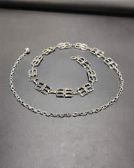 Metal Embellishments Paired Waist Chain