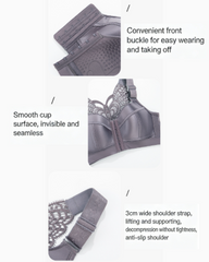 Front-Fastening Wire-Free Push-Up Anti-Sagging Butterfly Back Bra